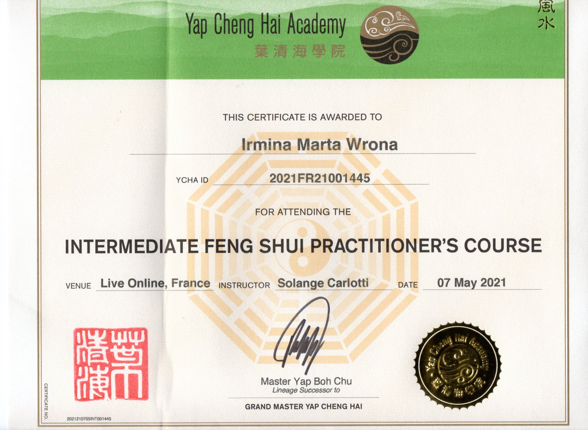 feng shui yap cheng hai academy poland irmina wrona